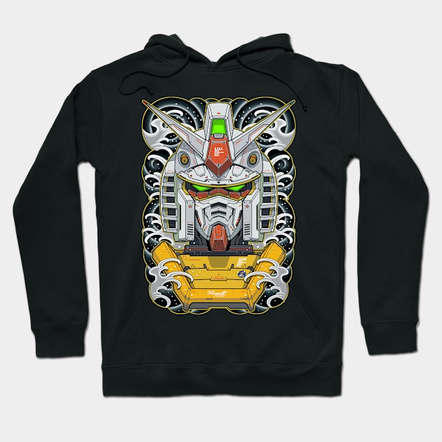 Gundam Cool Tattoo Hoodie by Prajoedi